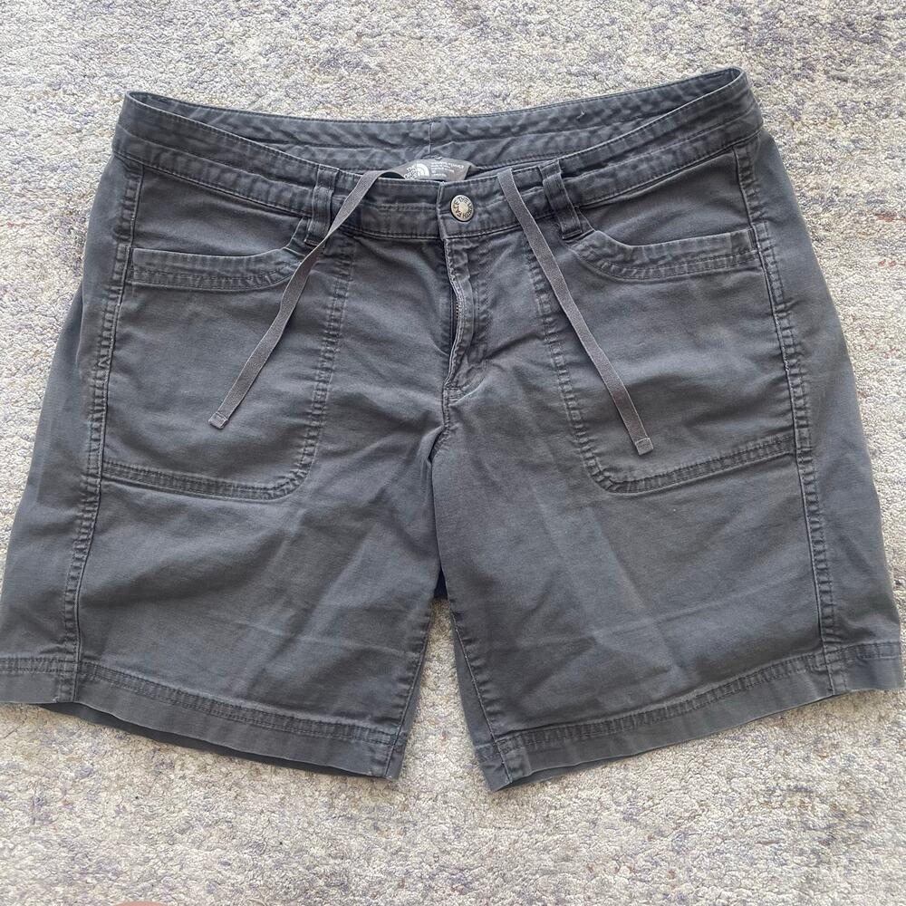 The North Face Women's Gray Cargo Hiking Shorts Size 10 Drawstring Outdoor